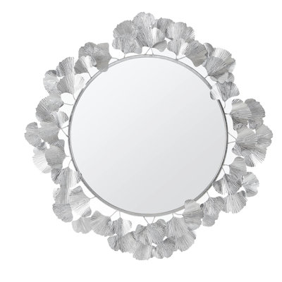 30.5"Eden Gingko Leaf Round Wall Mirror
