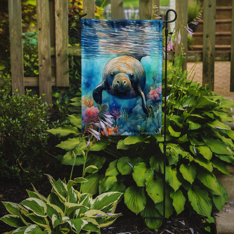 Drapeau de jardin double en polyester H 15,5 po x l 11,25 po