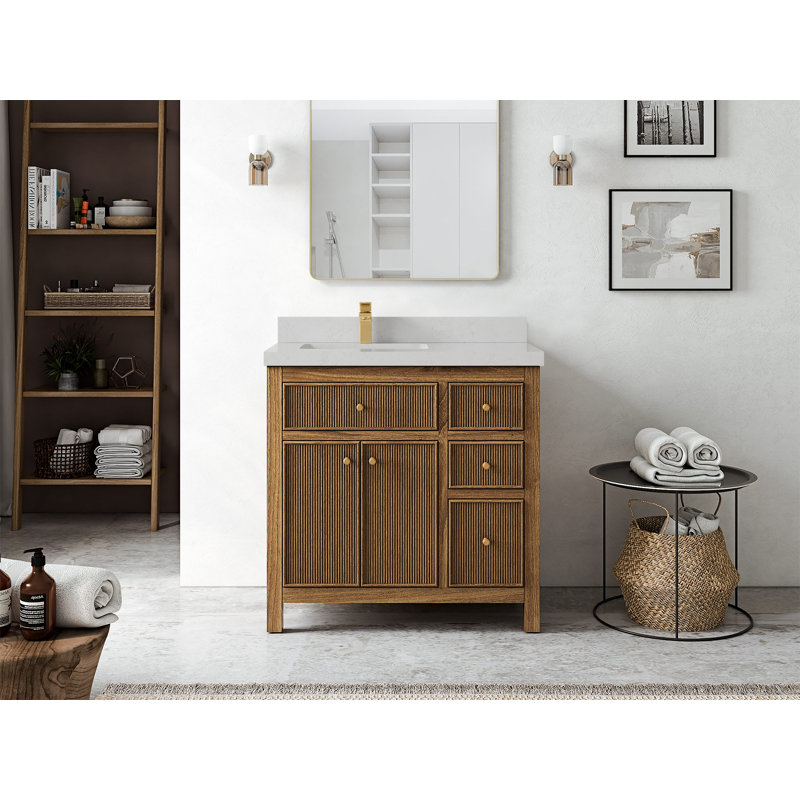36'' Single Bathroom Vanity with Quartz Top