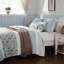Ensemble de courtepointe en percale de coton 6 pièces avec coussins décoratifs Dawn-1033946885-1033946882