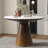 Ignotas Round 46.52'',Dining table,Kitchen table,Pedestal dining table with wood frame-123606241