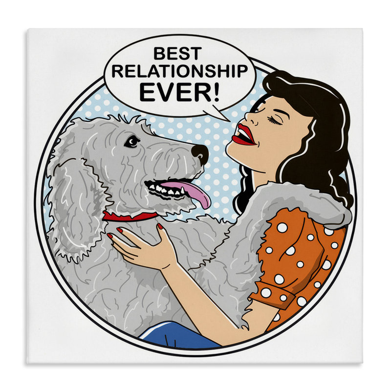 Art mural "Best Relation Dog" par Dog Is Good, H 24 po x l 24 po