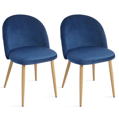 Modern Dining Chair Velvet Chairs, Dining Table Chairs Upholstered Chairs with Backrest Wooden Style Metal Legs for Dining Room, Living Room, Restaura by SIMPOL HOME