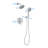 Single Handle 1-Spray Round Rain Shower Faucet 1.8 GPM With Dual Function Pressure Balance Valve In Polished Chrome