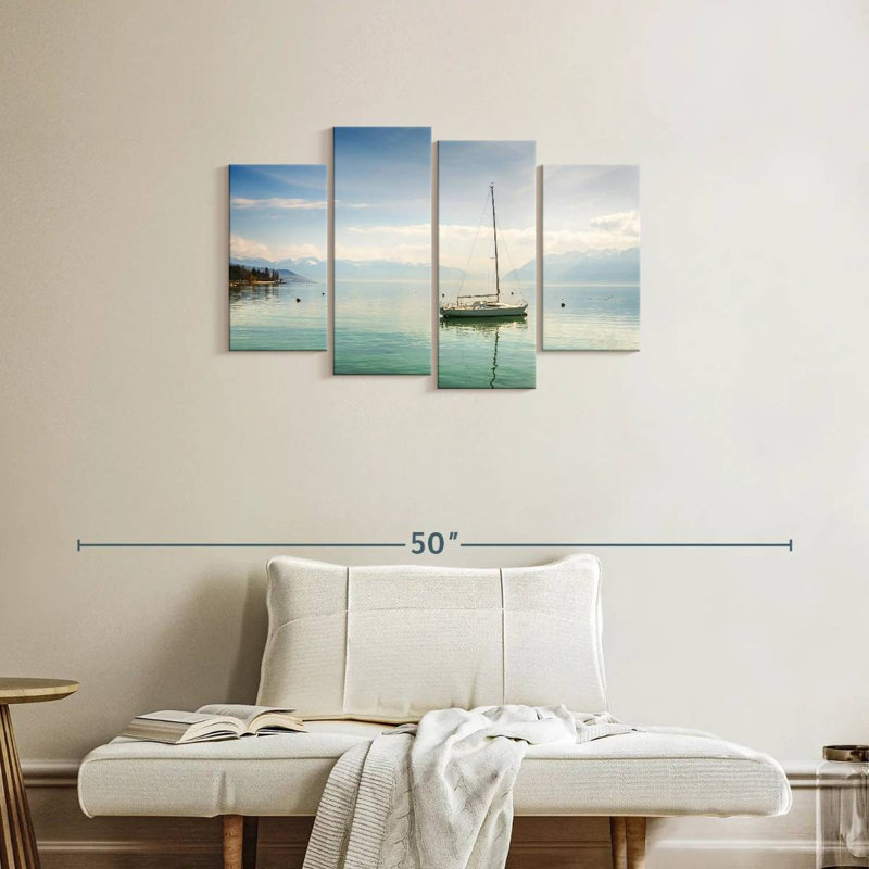 Mehar Geneva Midlake Sailboat, 22" H x 36" W