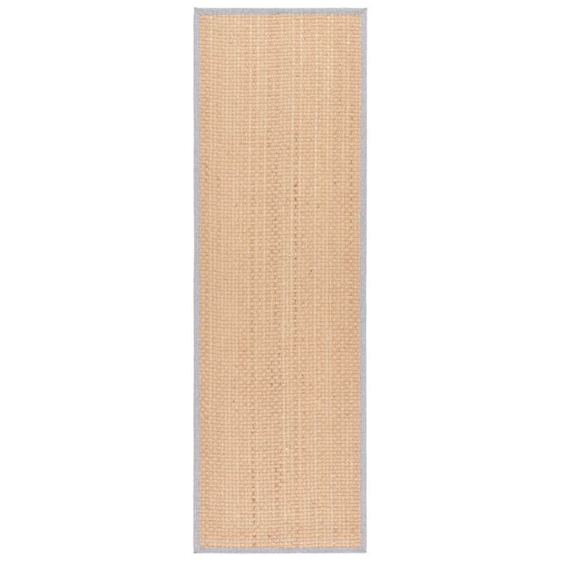 Natural Fibre 142 Area Rug In Maize / Brown, Runner 2'6" x 8'