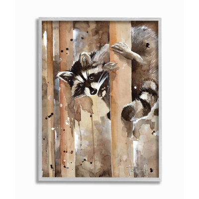 «Raccoon in the Forest Animal», reproduction d'art
