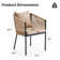 Outdoor Dining Armchair with Cushion