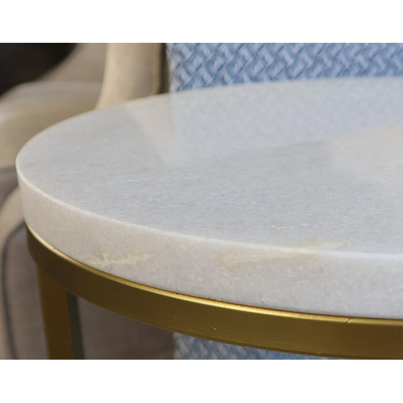 Frame End Table, White