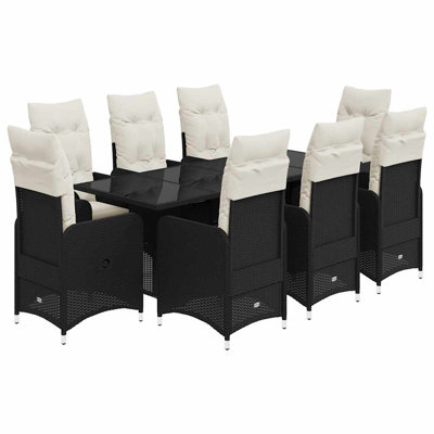 Bistro Set Black, Cream White