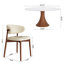 Ensemble de table de salle à manger à piédestal rond 5 pièces avec 4 chaises rembourrées-880333520-900861271