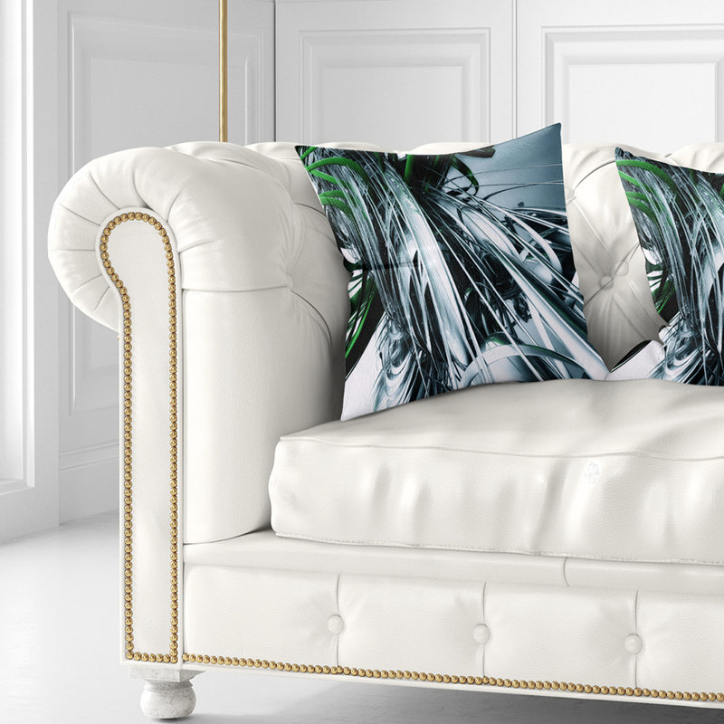 Abstract 3D Art Pillow, 16" x 16", Throw Pillow