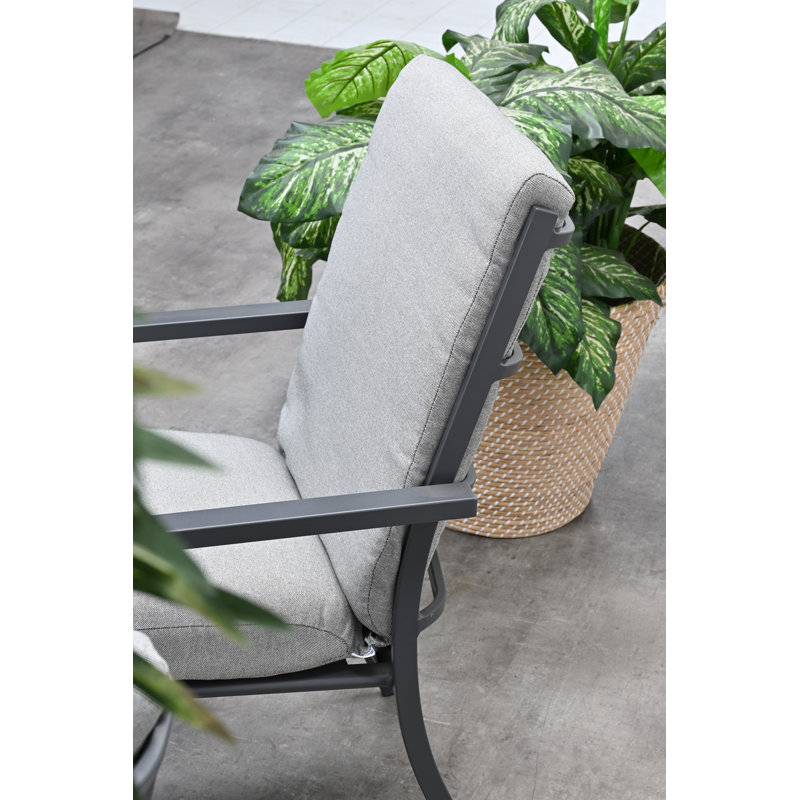 Cambra Wicker 4 - Person Garden Lounge Set with Cushions, Grey