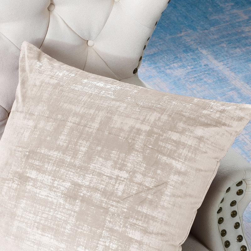 Housse de coussin réversible en velours texturé Euro, Gardenia
