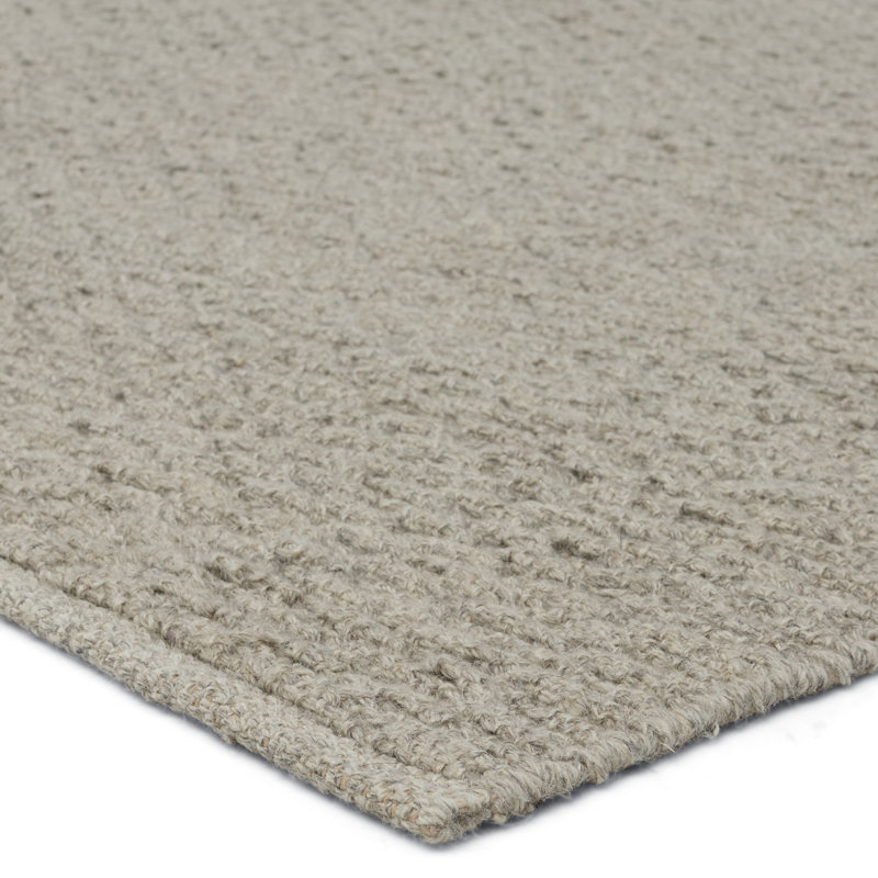 Easton Wool Area Rug in Beige, Rectangle 6' x 9'