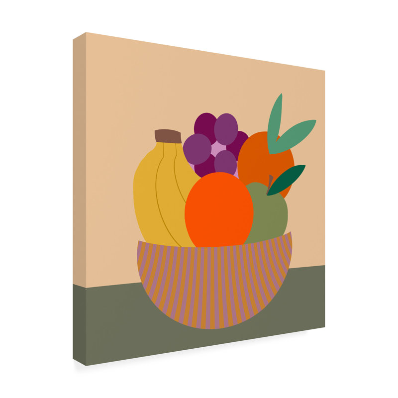 Art mural sur toile tendue - «Regina Fruit Bowl IV» de Regina Moore pour décoration de salon, de chambre à coucher ou de bureau - 24 x 24