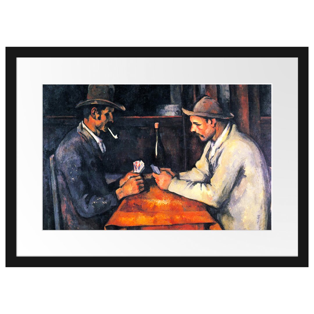 Gerahmter Kunstdruck The Card Players von Paul Cezanne