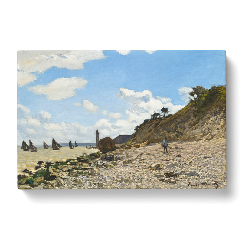 The Beach At Honfleur by Claude Monet - Wrapped Canvas Painting, 35cm H x 50cm W x 3cm D