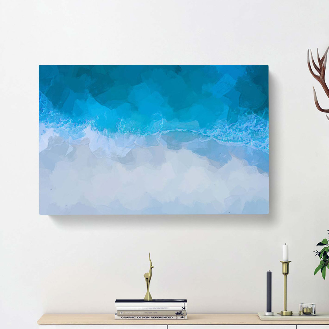 Edge Of The Ocean In The Maldives In Abstract - Wrapped Canvas