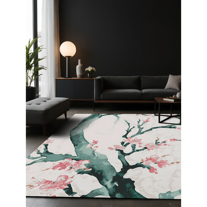 Tapis gris soyeux et moelleux, Carré 4 pi