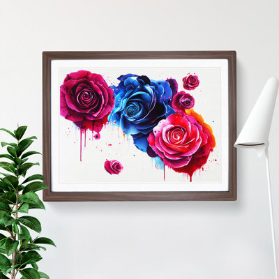 Cheerful Rose Flowers - Single Picture Frame Painting