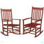 Ensemble de 2 chaises berçantes d'extérieur en bois Outsunny