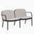 Coussin beige, structure noire sélectionné