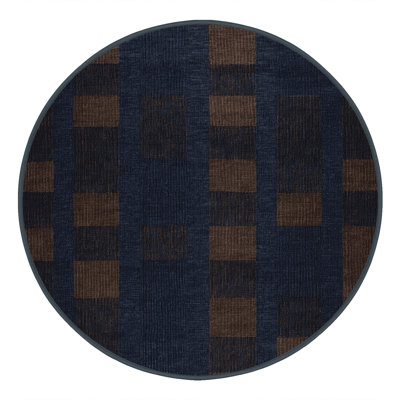 Machine Washable Checkered Gray Area Rug