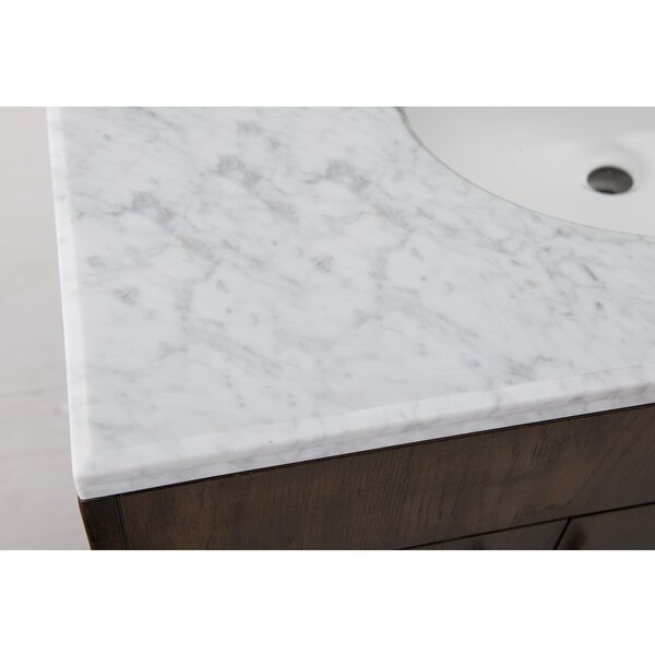 Foundry Select Chassidy 35.98'' Single Bathroom Vanity with Marble Top ...