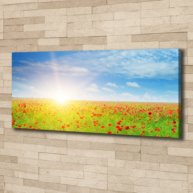 Field Of Poppies - Wrapped Canvas Print