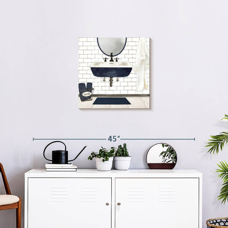 Lavabo bleu marine Kerrick Farmhouse Bath II, H 20 po x l 20 po