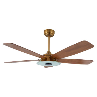 Journey 52-inch Indoor/Outdoor Smart Ceiling Fan, Dimmable LED Light Kit & Remote Control, Works with Google Assistant, Amazon Alexa, and Siri Shortcuts.