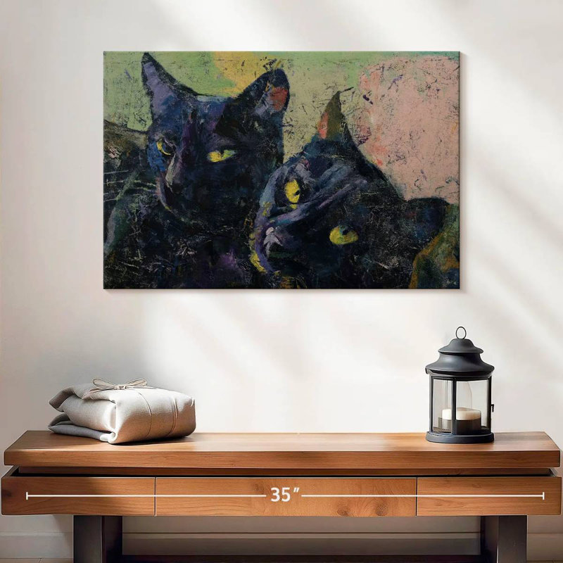 Brampt Black Cats, 16" H x 24" W