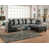 Black Faux Leather/Gray Polyester Blend selected