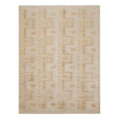 One-of-a-Kind Rectangle: 9' X 12' 1950s Wool Area Rug