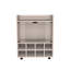 Chariot-bar St Andrews avec support intégré pour 8 bouteilles, armoire à double porte vitrée et surface supérieure bordée d'aluminium