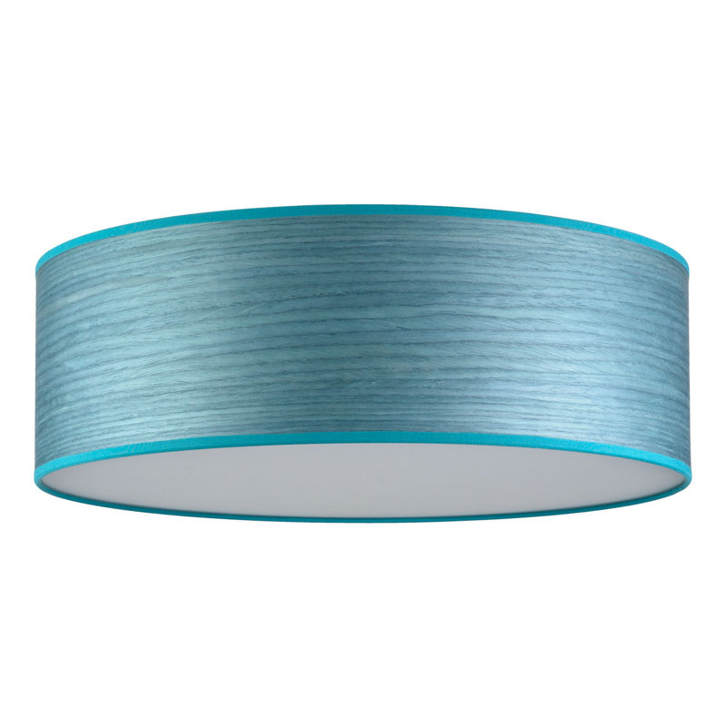 Trece Solid Wood Flush Mount, Blue, 20cm H x 45cm W x 45cm D