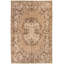 Tapis décoratif gris/brun clair en laine de conception unique noué à la main des années 1980 6 pi 4 po x 9 pi 9 po Dessalines