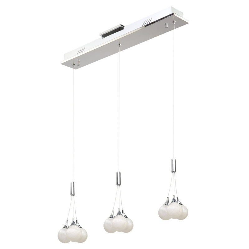 Lustre linéaire à DEL 12 lumières pour îlot de cuisine Odyssey
