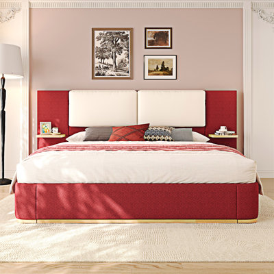 Upholstered Platm Bed With Panel