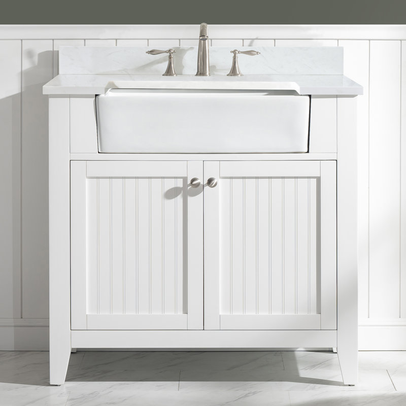 Ensemble de meuble-lavabo simple 35 po, Blanc