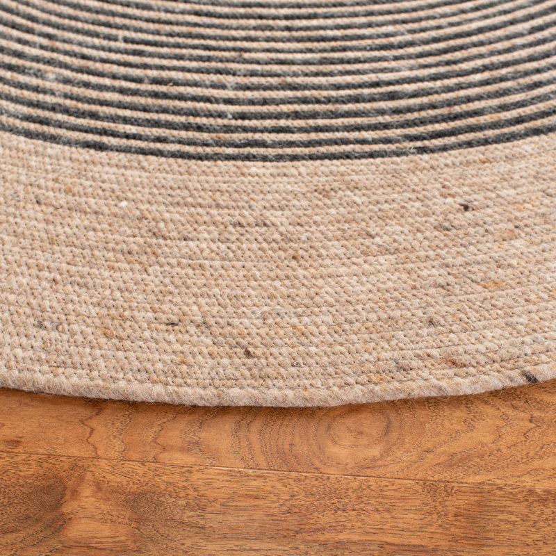 Copeland Hand Woven 0.6 Wool, 0.4 Cotton Geometric Rug, Round 6'
