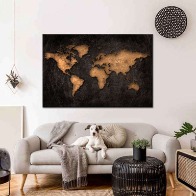 Carte du monde vieilli XXXIV