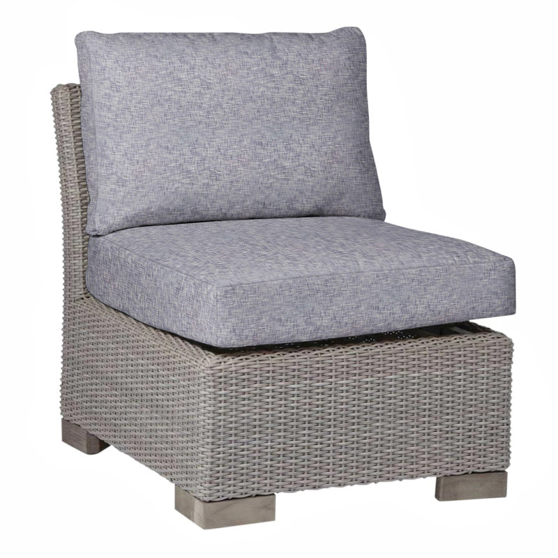 Club Patio Lounge Chair with Cushions, Oyster, Dove Sunbrella® Linen, No Welt