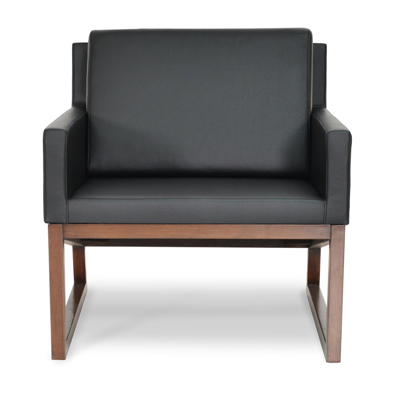 Fauteuil Nova, Similicuir noir