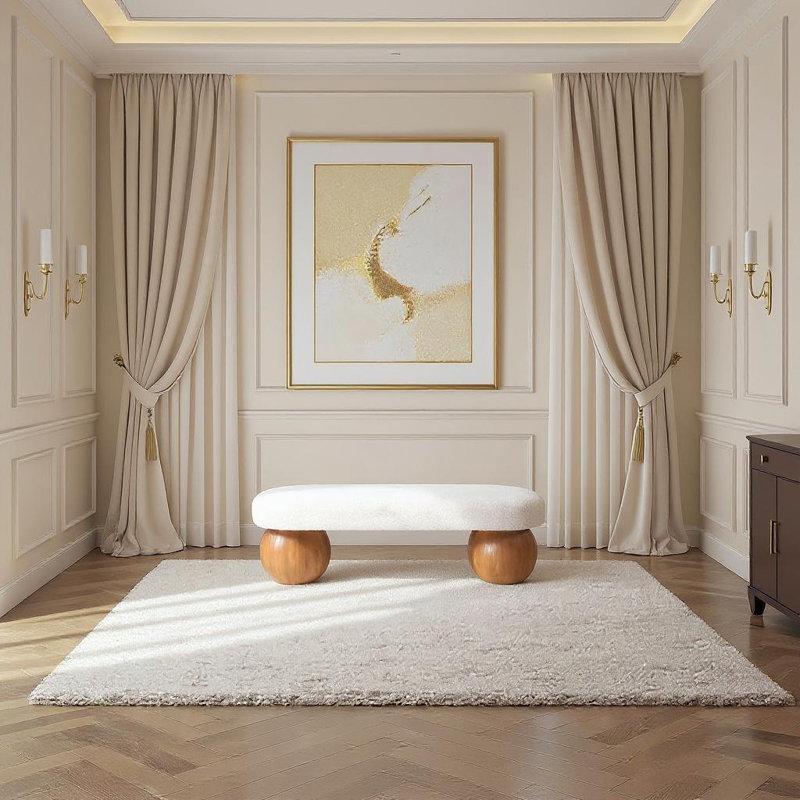 Bowie Storage Bench, Cream, Brown