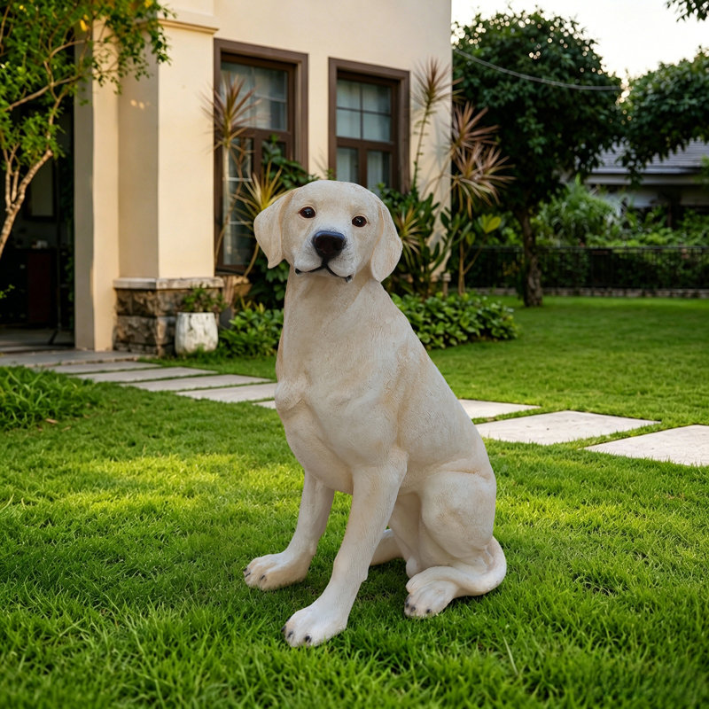 Statue de chien Labrador d'extérieur