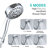 5 Mode High Handheld Shower, Finish, Abs Built Spray Shower Head, ,-127342990