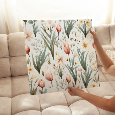 «Botanical Spring Flowers VII Cottage», reproduction d'art non encadrée