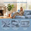Causeuse rembourrée en chenille avec accoudoirs arrondis Nimbus Cloud Couch-685632851-685632848-685632846